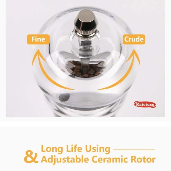 Kaiciuss Salt Pepper Grinder Mill Arcylic - Picture 6 of 9